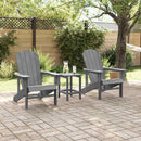 Have Stol 3 pcs Lysegrå Polyethylen
