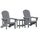Have Stol 3 pcs Lysegrå Polyethylen
