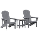 Have Stol 3 pcs Lysegrå Polyethylen
