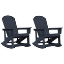 Adirondack Gyngestole 2 pcs Mørkeblå HDPE