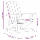 Adirondack Gyngestole 2 pcs Sort HDPE