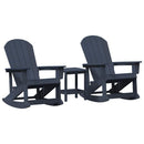 Have lounge sæt 3 pcs Mørkeblå HDPE