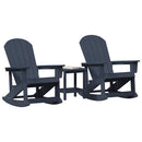 Have lounge sæt 3 pcs Mørkeblå HDPE