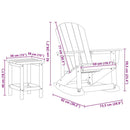Have lounge sæt 3 pcs Mørkeblå HDPE