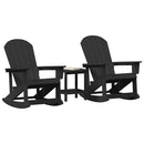 Have lounge sæt 3 pcs Sort HDPE