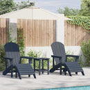 Have Stol 3 pcs Marineblå Polyethylen