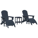 Have Stol 3 pcs Marineblå Polyethylen