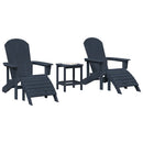 Have Stol 3 pcs Marineblå Polyethylen