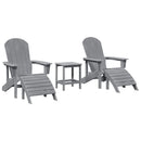 Have Stol 3 pcs Lysegrå Polyethylen