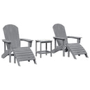Have Stol 3 pcs Lysegrå Polyethylen