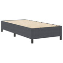 Box spring seng Mørkegrå 80 x 200 cm Velourstof