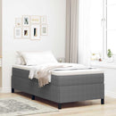 Box spring seng Lysegrå 90 x 190 cm Velourstof