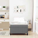 Box spring seng Lysegrå 90 x 190 cm Velourstof