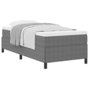 Box spring seng Lysegrå 90 x 190 cm Velourstof