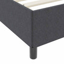 Box spring seng Mørkegrå 90 x 190 cm Velourstof