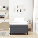 Box spring seng Mørkegrå 90 x 190 cm Velourstof