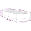 Box spring seng Cremefarvet 90 x 190 cm Velourstof