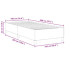 Box spring seng Cremefarvet 100 x 200 cm Velourstof