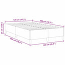 Box spring seng Mørkegrå 120 x 200 cm Velourstof