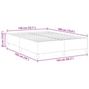 Box spring seng Cremefarvet 140 x 190 cm Velourstof
