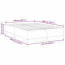 Box spring seng Cremefarvet 140 x 200 cm Velourstof