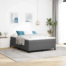 Box spring seng Lysegrå 160 x 200 cm Velourstof