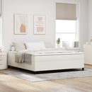 Box spring seng Cremefarvet 180 x 200 cm Velourstof