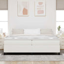 Box spring seng Cremefarvet 200 x 200 cm Velourstof
