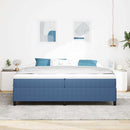 Box spring seng Blå 200 x 200 cm Velourstof