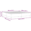 Box spring seng Grågrøn 200 x 200 cm Velourstof