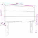 Hovedgærde Sort 100 cm Stof
