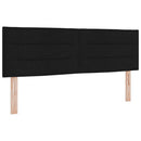 Hovedgærde Sort 160 cm Stof