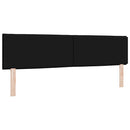 Hovedgærde Sort 180 cm Stof