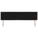 Hovedgærde Sort 180 cm Stof
