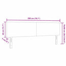 Hovedgærde Creme 200 cm Velourstof