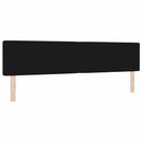 Hovedgærde Sort 200 cm Fløjl