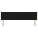 Hovedgærde Sort 180 cm Stof