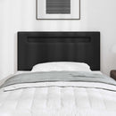 LED sengegavl Sort 90 cm Faux læder