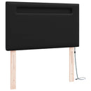 LED sengegavl Sort 90 cm Faux læder