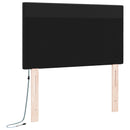 LED sengegavl Sort 90 cm Faux læder