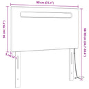 LED sengegavl Hvid 90 cm Faux læder