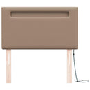 LED sengegavl Cappuccino 90 cm Faux læder