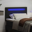 LED sengegavl Sort 100 cm Faux læder