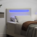 LED sengegavl Hvid 100 cm Faux læder