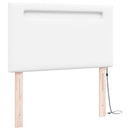 LED sengegavl Hvid 100 cm Faux læder