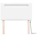 LED sengegavl Hvid 100 cm Faux læder