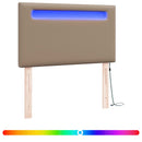 LED sengegavl Cappuccino 100 cm Faux læder