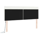 LED sengegavl Hvid 144 cm Faux læder