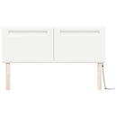 LED sengegavl Hvid 144 cm Faux læder