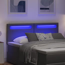 LED sengegavl Grå 144 cm Faux læder